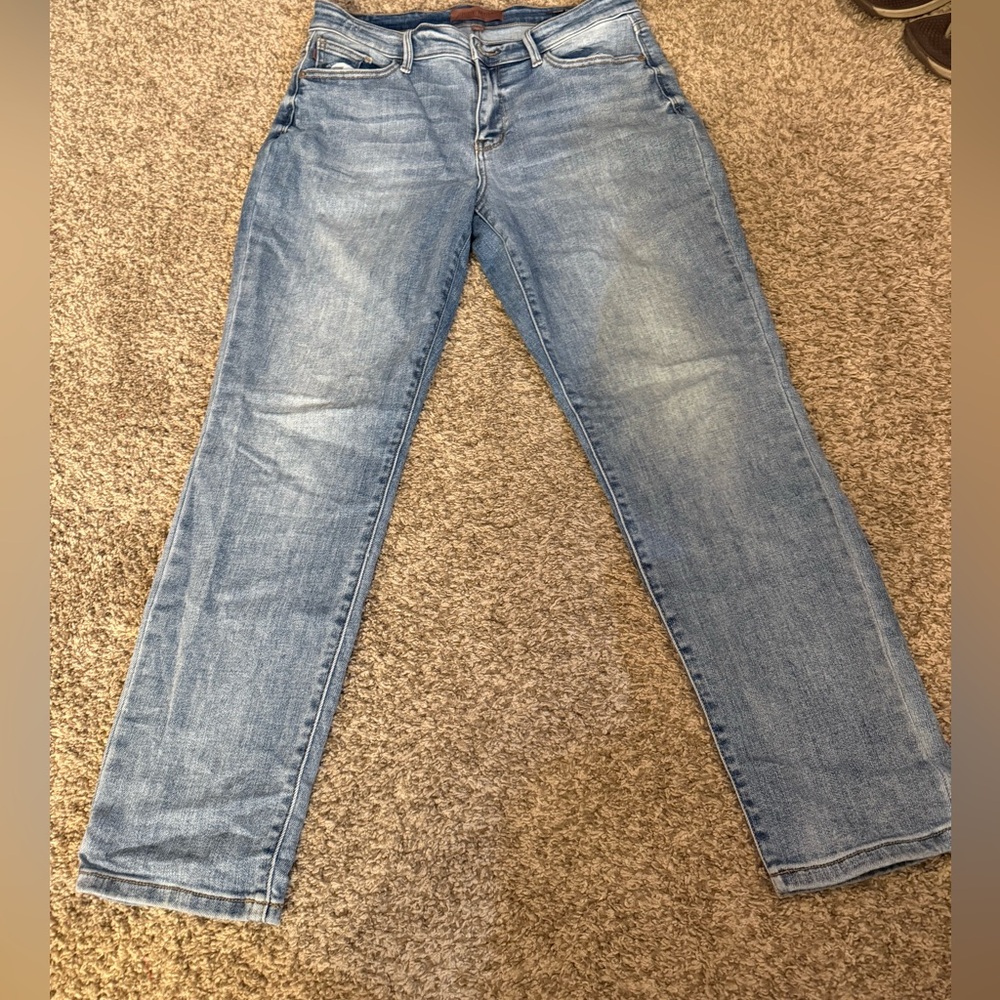 Judy Blue Light Wash Straight Leg Jeans Slim Fit